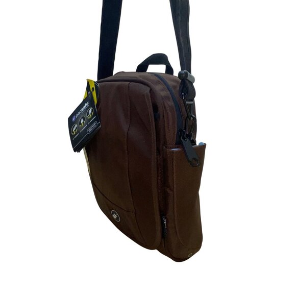 Pacsafe Brown Anti-Theft Adjustable Strap Slashproof Snatchproof Crossbody Bag - Picture 3 of 14